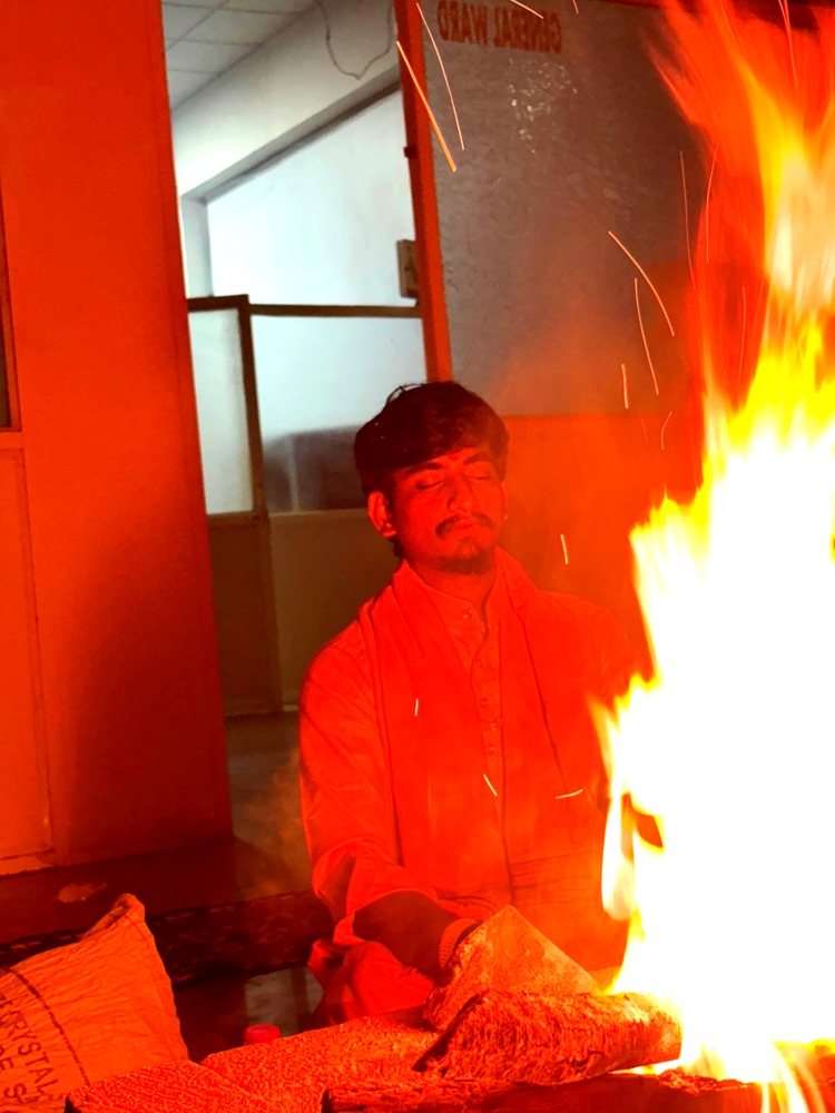 Pandit in meditation